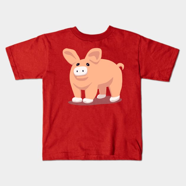 Slumberland cute pig plush Kids T-Shirt by chillstudio